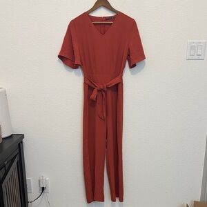 Jjwm woman Rust Jumpsuit with Tie Waist